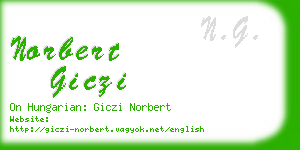 norbert giczi business card